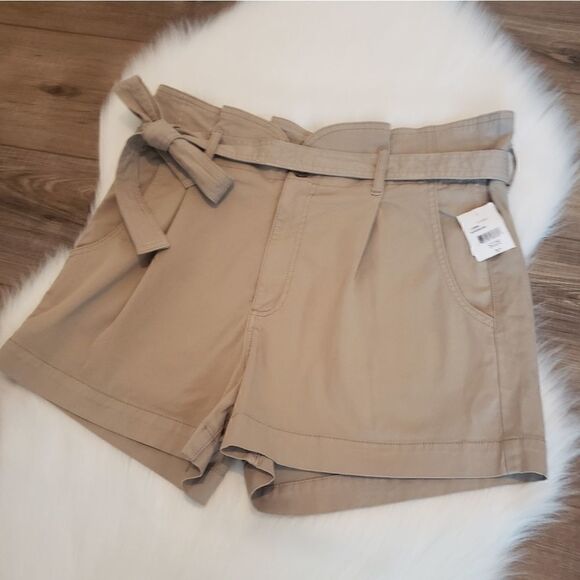 DL1961 Camile Paperbag Belted Khaki Shorts Size 30 NWT - Picture 5 of 10
